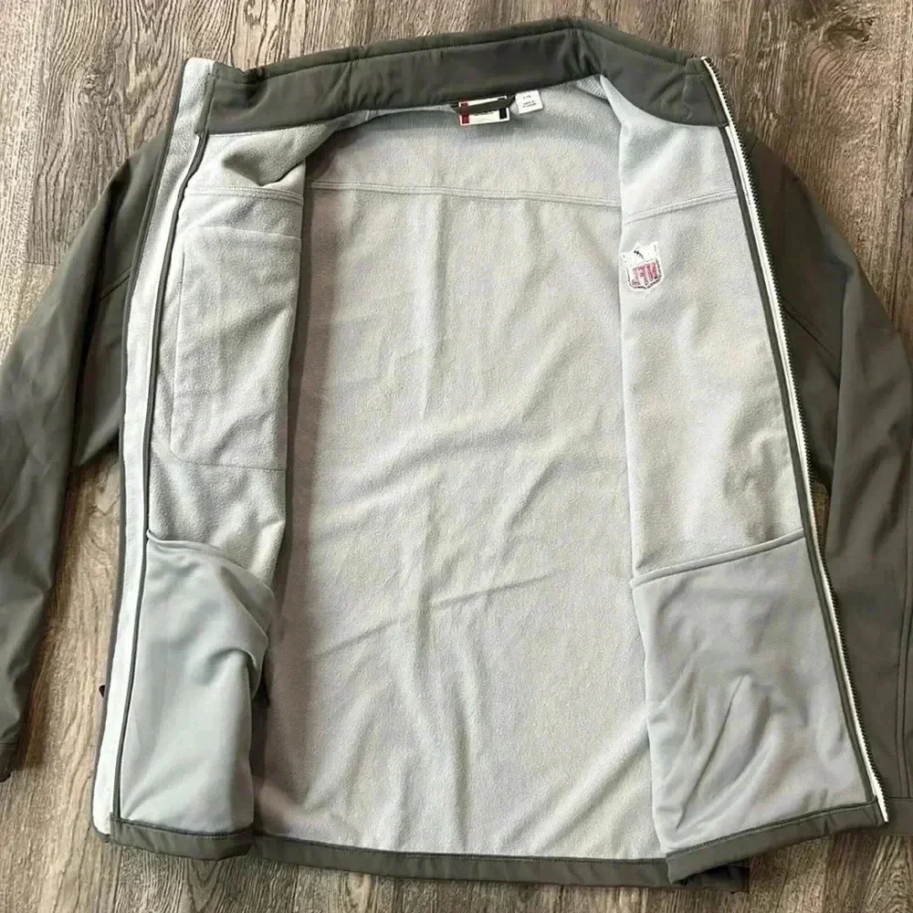 Clique Jacket Gray NFL Football All Weather Zip up Jacket Size Large